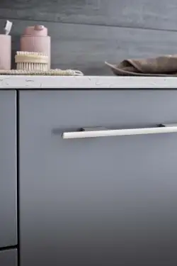 Click Here To Enlarge This Photo Of Furnipart 'Tau' Cabinet Pull L286mm &sol; C160mm - Inox Look &lpar;446320160-66&rpar;