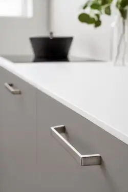 Click Here To Enlarge This Photo Of Furnipart 'Seam' Cabinet Pull L170mm &sol; C160mm - Inox Look &lpar;448920160-66&rpar;