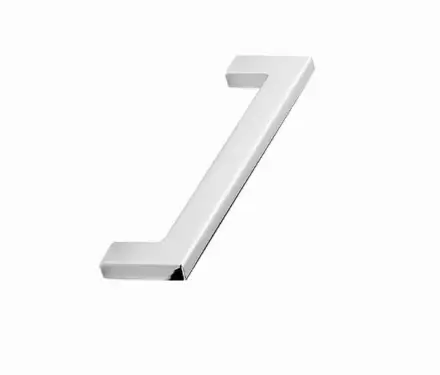 Click Here To Enlarge This Photo Of Furnipart 'Flat' Cabinet Pull L142mm &sol; C128mm - Bright Chrome &lpar;512860128-08&rpar;
