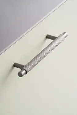 Click Here To Enlarge This Photo Of Furnipart 'Manor' Knurled Cabinet Pull L182mm &sol; C128mm - Inox Look &lpar;548920128-66&rpar;