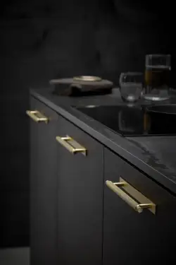 Click Here To Enlarge This Photo Of Furnipart 'Manor' Knurled Cabinet Pull with Backplate L190mm &sol; C128mm - Gold &lpar;549020128-34&rpar;