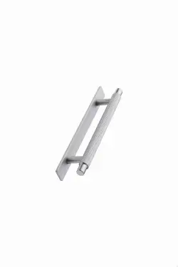 Click Here To Enlarge This Photo Of Furnipart 'Manor' Knurled Cabinet Pull with Backplate L190mm &sol; C128mm - Inox Look &lpar;549020128-66&rpar;