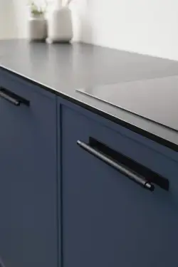 Click Here To Enlarge This Photo Of Furnipart 'Manor' Knurled Cabinet Pull with Backplate L190mm &sol; C128mm - Matt Black &lpar;549020128-99&rpar;