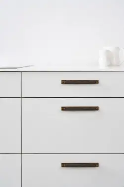 Click Here To Enlarge This Photo Of Furnipart 'Manor' Knurled Cabinet Pull with Backplate L254mm &sol; C192mm - Antique Brass &lpar;549020192-39&rpar;