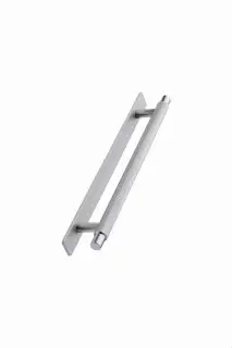 Furnipart 'Manor' Knurled Cabinet Pull with Backplate L254mm &sol; C192mm - Inox Look &lpar;549020192-66&rpar;