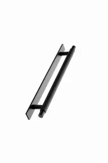 Furnipart 'Manor' Knurled Cabinet Pull with Backplate L254mm &sol; C192mm - Matt Black &lpar;549020192-99&rpar;