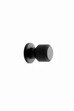 Click Here To Enlarge This Photo Of Furnipart 'Manor' Round Knurled Cabinet Knob D30mm - Matt Black &lpar;549220025-99&rpar;