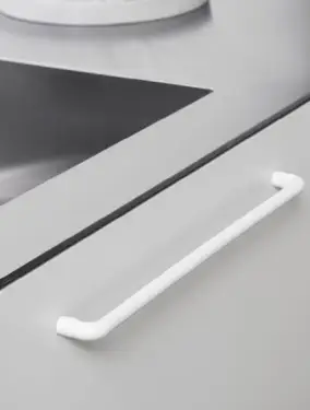 Click Here To Enlarge This Photo Of Furnipart 'Carve' Cabinet Pull L180mm &sol; C160mm - Matt White &lpar;552520160-0500&rpar;