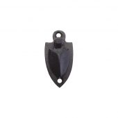 FF04 - Zoo Hardware Foxcote Foundries Stanrd Profile Shield Escutcheon &lpar;Covered&rpar; - Black Antique