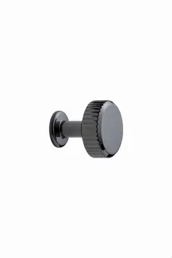 Click Here To Enlarge This Photo Of Furnipart 'Villa' Round Cabinet Knob D30mm - Black Nickel &lpar;552920030-70&rpar;