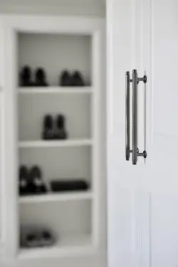 Click Here To Enlarge This Photo Of Furnipart 'Villa' Cabinet Pull L242mm &sol; C192mm - Black Nickel &lpar;553020192-70&rpar;