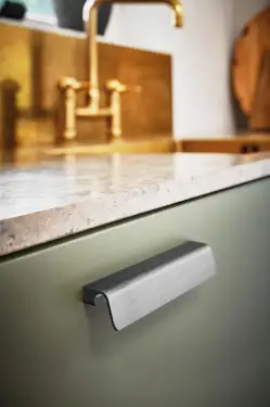 Click Here To Enlarge This Photo Of Furnipart 'Race' Cabinet Pull L64mm &sol; C32mm - Clear Lacquered Oak&sol;Matt Black &lpar;557120032-052&sol;99&rpar;