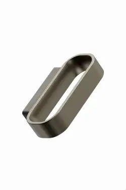 Click Here To Enlarge This Photo Of Furnipart 'Race' Cabinet Pull L64mm &sol; C32mm - Dark Brown Oak&sol;Brushed Brass &lpar;557120032-056&sol;32&rpar;