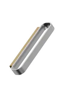 Furnipart 'Race' Cabinet Pull L128mm &sol; C96mm - Clear Lacquered Oak&sol;Inox Look &lpar;557120096-052&sol;66&rpar;