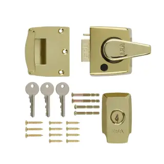 1530-31 ERA 40mm British Standard &lpar;BS8621&rpar; Keyless Egress High Security Nightlatch Door Lock - Brass
