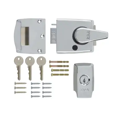 Click Here To Enlarge This Photo Of 1730-37-1 ERA 60mm British Standard &lpar;BS8621&rpar; Keyless Egress High Security Nightlatch Door Lock - Polished Chrome