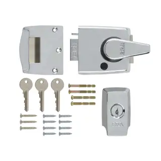 1730-37-1 ERA 60mm British Standard &lpar;BS8621&rpar; Keyless Egress High Security Nightlatch Door Lock - Polished Chrome