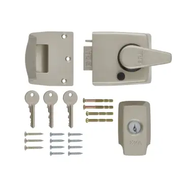 Click Here To Enlarge This Photo Of 1730-40-1 ERA 60mm British Standard &lpar;BS8621&rpar; Keyless Egress High Security Nightlatch Door Lock - Satin Nickel