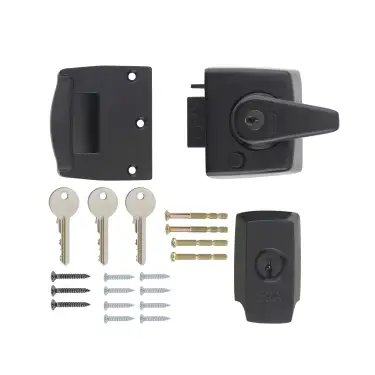 Click Here To Enlarge This Photo Of 1830-10-1 ERA 40mm British Standard &lpar;BS3621&rpar; High Security Nightlatch Door Lock - Black