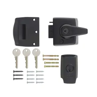 1830-10-1 ERA 40mm British Standard &lpar;BS3621&rpar; High Security Nightlatch Door Lock - Black