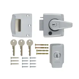 1830-35-1 ERA 40mm British Standard &lpar;BS3621&rpar; High Security Nightlatch Door Lock - Satin Chrome
