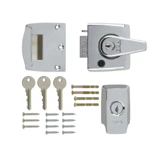 1830-37-1 ERA 40mm British Standard &lpar;BS3621&rpar; High Security Nightlatch Door Lock - Polished Chrome