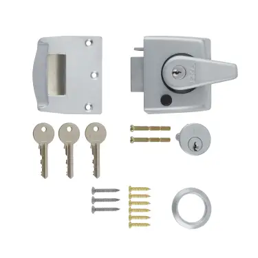 Click Here To Enlarge This Photo Of 183-35-1 ERA 40mm Double Locking Nightlatch Door Lock - Satin Chrome