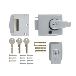 1930-35-1 ERA 60mm British Standard &lpar;BS3621&rpar; High Security Nightlatch Door Lock - Satin Chrome
