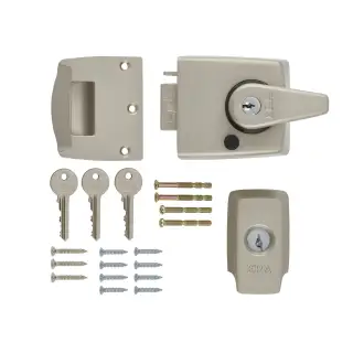 1930-40-1 ERA 60mm British Standard &lpar;BS3621&rpar; High Security Nightlatch Door Lock - Satin Nickel