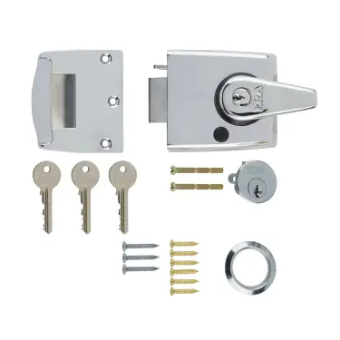 Click Here To Enlarge This Photo Of 193-37-1 ERA 60mm Double Locking Nightlatch Door Lock - Polished Chrome