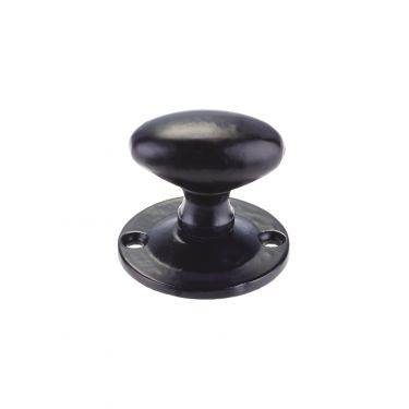Click Here To Enlarge This Photo Of FF13 - Zoo Hardware Foxcote Foundries Oval Thumb Turn to suit Rack Bolt &lpar;Star Spindle&rpar; Black Antique