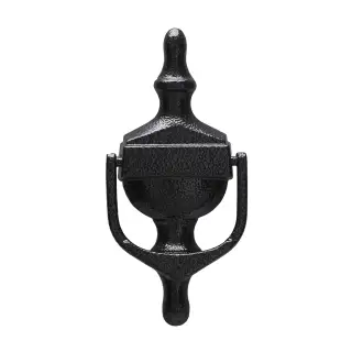4A009 Fab & Fix Medium Nu Victorian Urn Door Knocker Without Spyhole &lpar;Face Fix&rpar; Antique Black