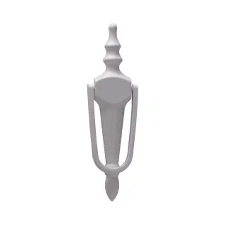 4A300 Fab & Fix Slim Nu Victorian Urn Large Door Knocker Without Spyhole &lpar;Face Fix&rpar; White