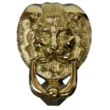 Click Here To Enlarge This Photo Of 4A405 Fab & Fix Nu Lion's Head Door Knocker Hardex Gold