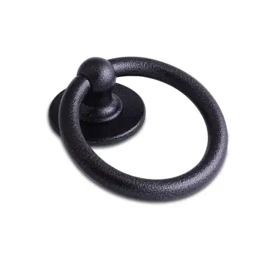 Click Here To Enlarge This Photo Of 4A603 Fab & Fix Bull Ring Door Knocker &lpar;Face Fix&rpar; Antique Black