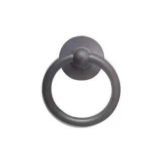4A604 Fab & Fix Bull Ring Door Knocker &lpar;Face Fix&rpar; Hardex Graphite