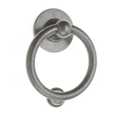 Click Here To Enlarge This Photo Of 4A606 Fab & Fix Bull Ring Door Knocker &lpar;Face Fix&rpar; Pewter