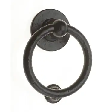 Click Here To Enlarge This Photo Of 4A607 Fab & Fix Bull Ring Door Knocker &lpar;Face Fix&rpar; Forged Black