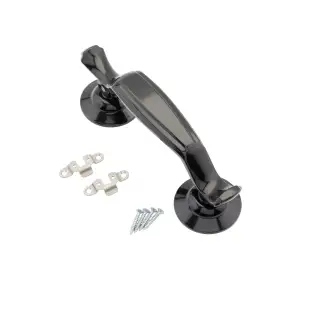 DFNKNDKBK-CF Fab & Fix Doctors Door Knocker Black &lpar;Concealed Fix&rpar;