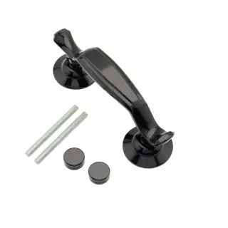 DFNKNDKBK-TF Fab & Fix Doctors Door Knocker Black &lpar;Bolt Fix&rpar;