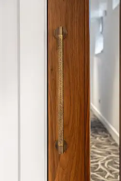 Click Here To Enlarge This Photo Of AW503-450-IB - Alexander & Wilks Spitfire Hammered Bolt Through Pull Handle 450mm c&sol;c - Italian Brass