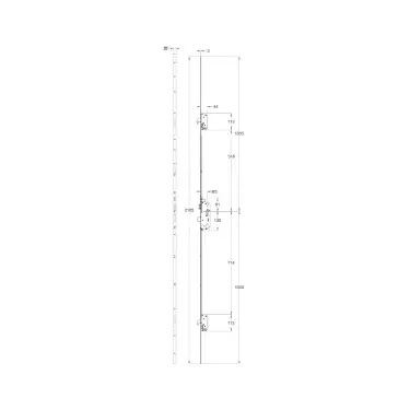 Click Here To Enlarge This Photo Of WINKHAUS AV4 Autolocking 2 Hook Multipoint Lock &lpar;2105mm&rpar; - 45mm Backset - 20mm Square Faceplate &lpar;5097358&rpar;