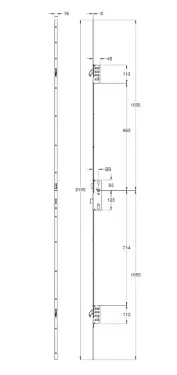 Click Here To Enlarge This Photo Of WINKHAUS Cobra 2 Hook Multipoint Lock &lpar;2105mm&rpar; - 45mm Backset - 16mm Square Faceplate &lpar;2949682&rpar;