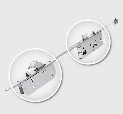 Click Here To Enlarge This Photo Of WINKHAUS AV2 Autolocking 2 Hook Multipoint Lock &lpar;Left Hand&rpar; - 45mm Backset - 20mm Radius Faceplate &lpar;2559887&rpar;