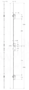 Click Here To Enlarge This Photo Of WINKHAUS Thunderbolt &lpar;Size 2&rpar; Multipoint Lock &lpar;2105mm&rpar; - 45mm Backset - 16mm Square Faceplate &lpar;5004510&rpar;