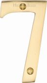C1560 7-SB Heritage Brass Numeral 7 Face Fix 76mm &lpar;3"&rpar; Satin Brass Finish