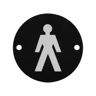SEX1011MB - Carlisle Brass Eurospec 'Male' Symbol 76mm Matt Black