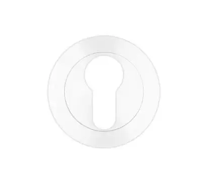 Click Here To Enlarge This Photo Of RM001PCW - Zoo Hardware Rosso Maniglie Euro Profile Escutcheon - Powder Coated White