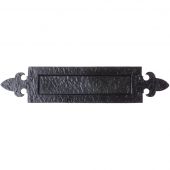 FF35 - Zoo Hardware Foxcote Foundries Fleur de Lys Letter Plate &lpar;Black Antique&rpar; Size&colon; 247x80mm - c&sol;c&colon; 226mm - Aperture&colon; 202x43mm