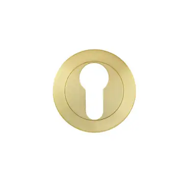 Click Here To Enlarge This Photo Of ZPA001-SB - Zoo Hardware Stanza Euro Profile Escutcheon - Satin Brass &lpar;Contract Range&rpar;
